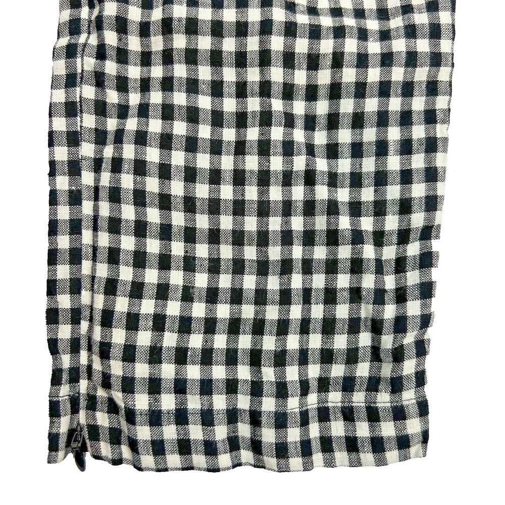 Reformation Saldana Two Piece Set Size 2 Linen Black White Gingham Crop Top Pant - Picture 10 of 16